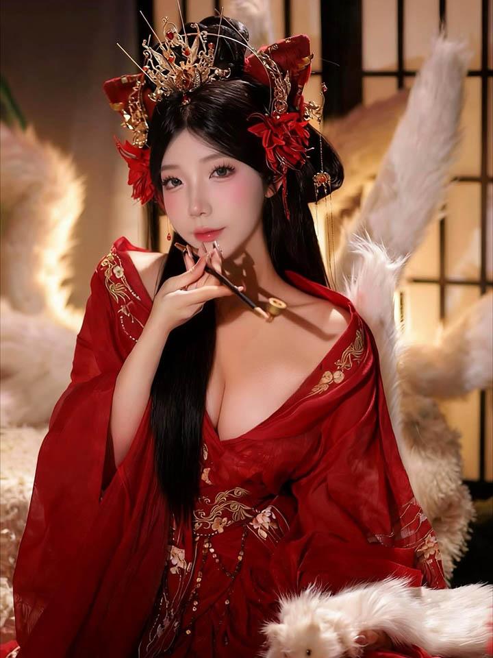 Ling with classic East Asian beauty features