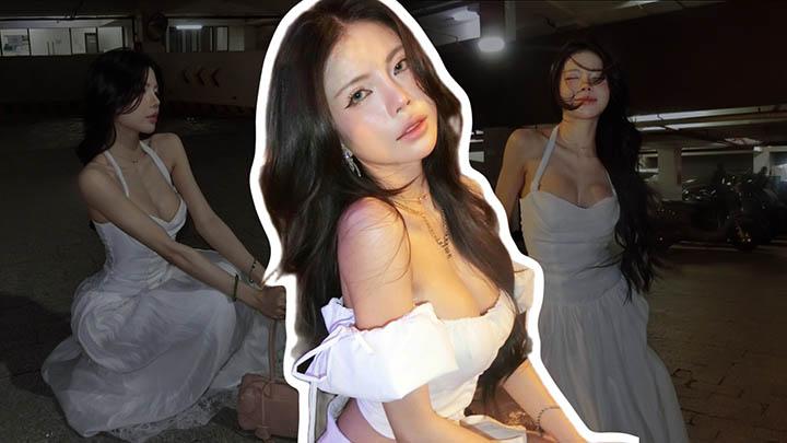 Mai Dora Shares Stunning Photos with a Fan-Favorite Name 1 Mai Dora posing elegantly in a white dress