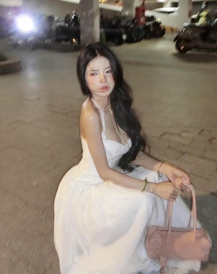 Mai Dora Shares Stunning Photos with a Fan-Favorite Name 3 Close-up of Mai Dora's elegant white dress