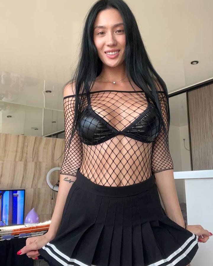 Close-up of Miu Leem's confident look