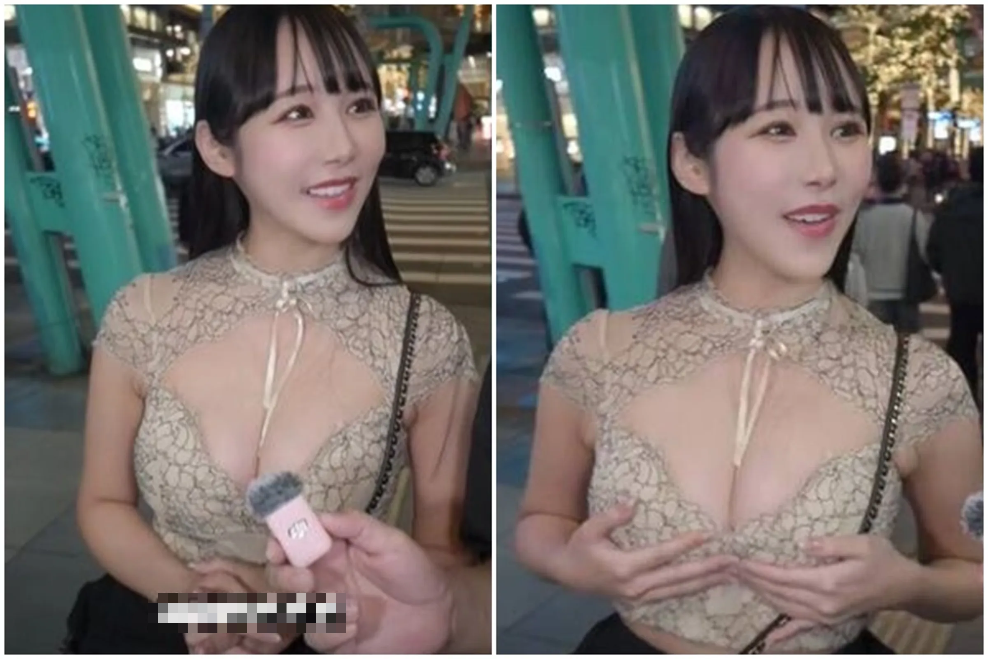 Usami Rina in street interview