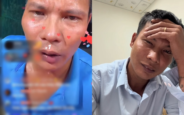 Lộc Fuho often livestreamed late, showing signs of exhaustion. TikTok image.