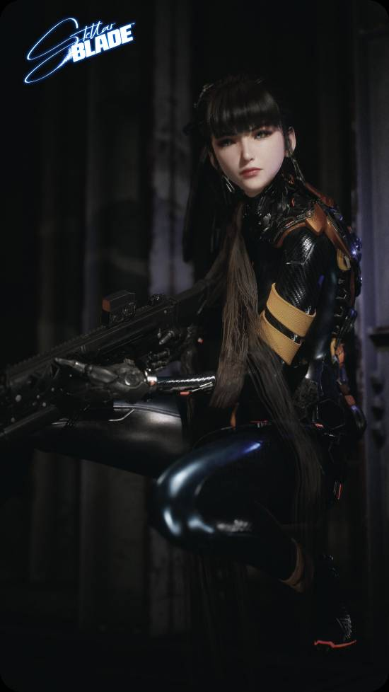 Eve character close-up in Stellar Blade