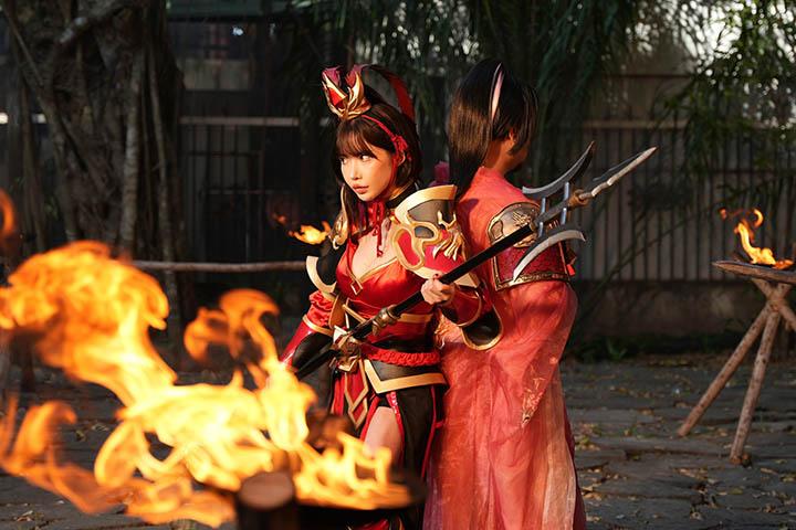 Eimi Fukada in game ad photoshoot