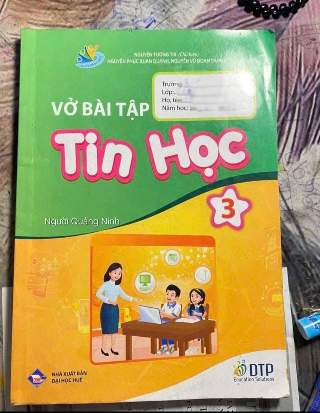 Hue University Publisher Responds to Inappropriate Website Link in 3rd Grade IT Workbook 1 Workbook containing inappropriate website link