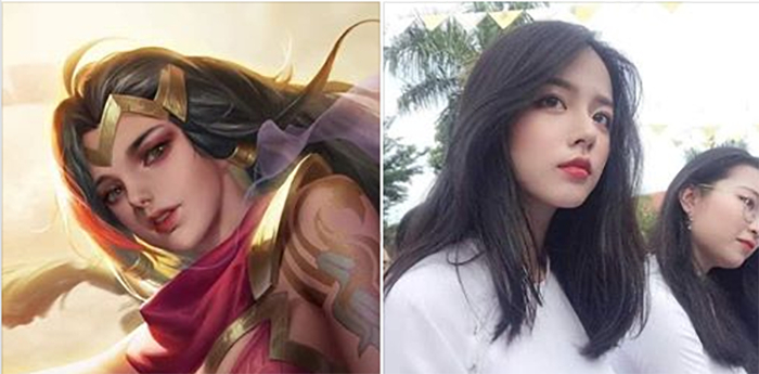 Hằng Phan resembling Yena from Arena of Valor
