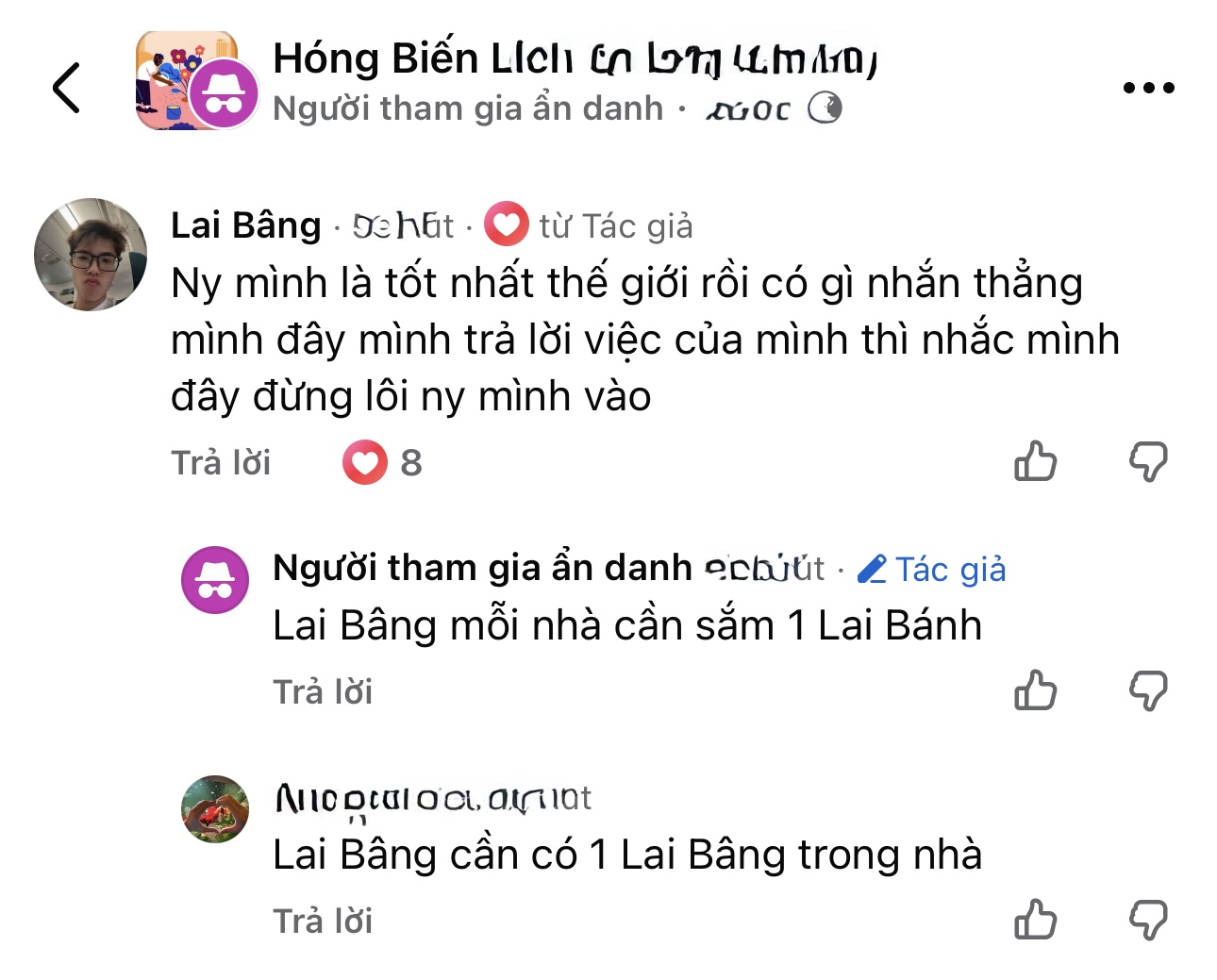 Lai Bâng defends his girlfriend