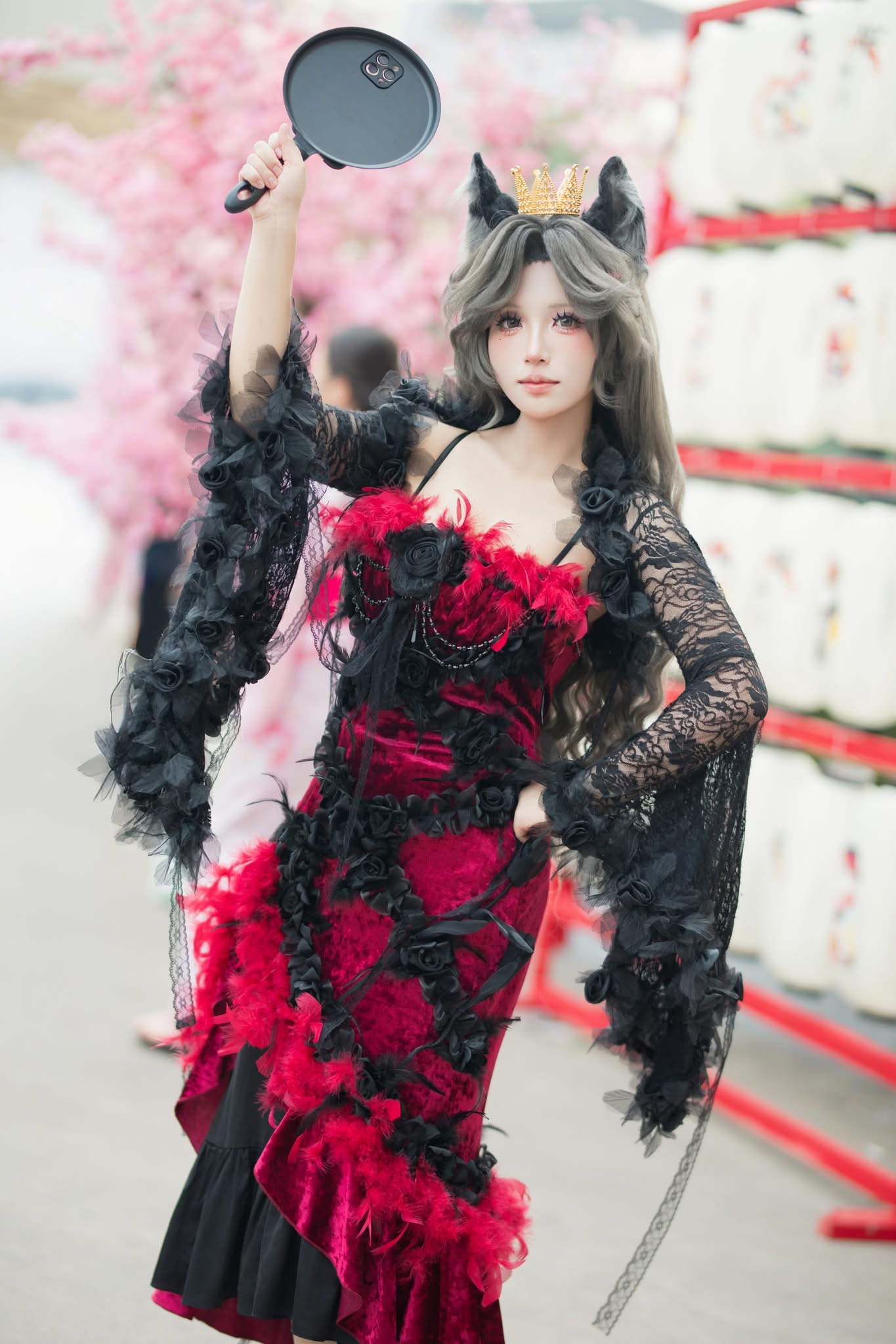 Cosplayer makeup details