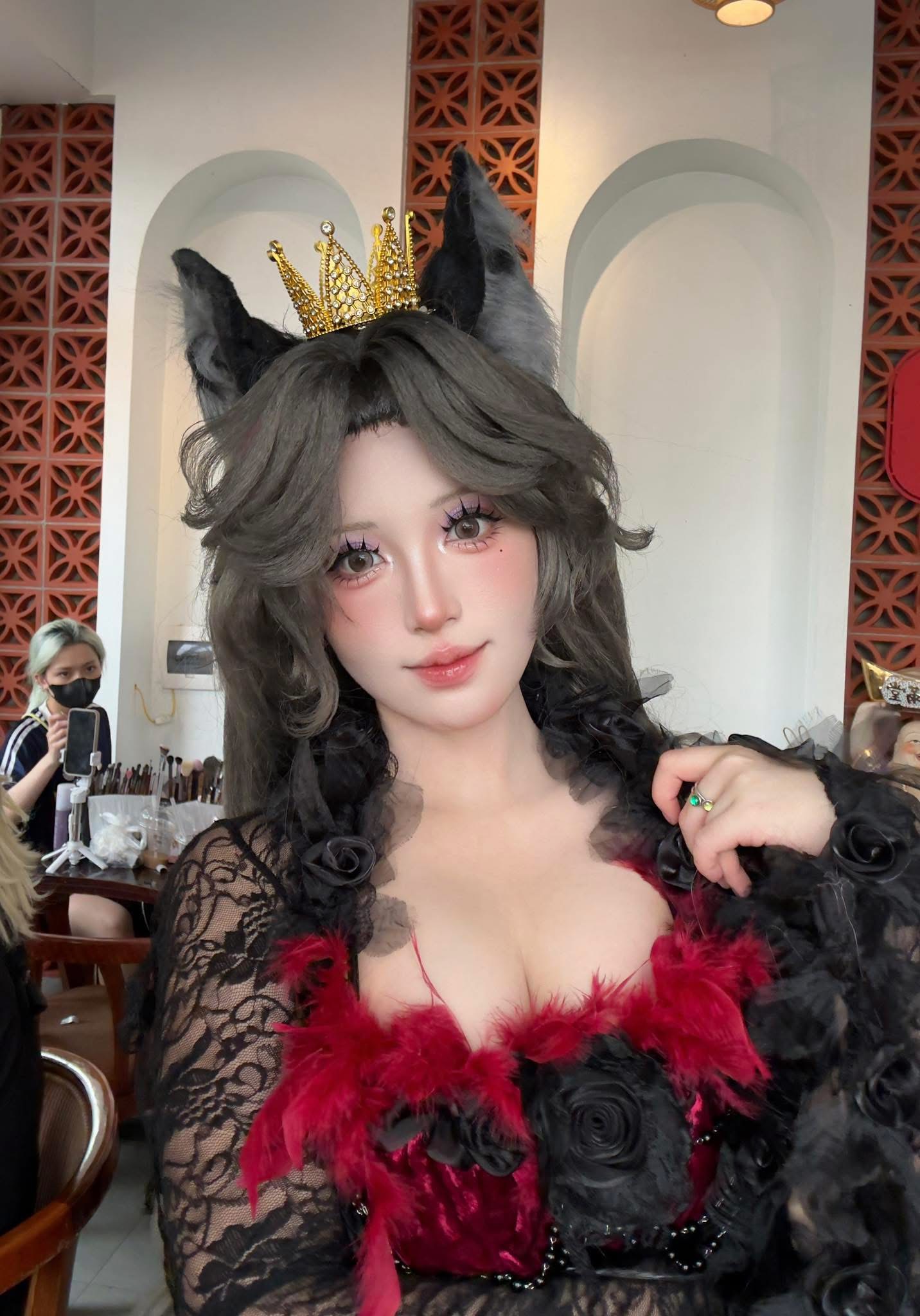 Cosplayer after makeup transformation