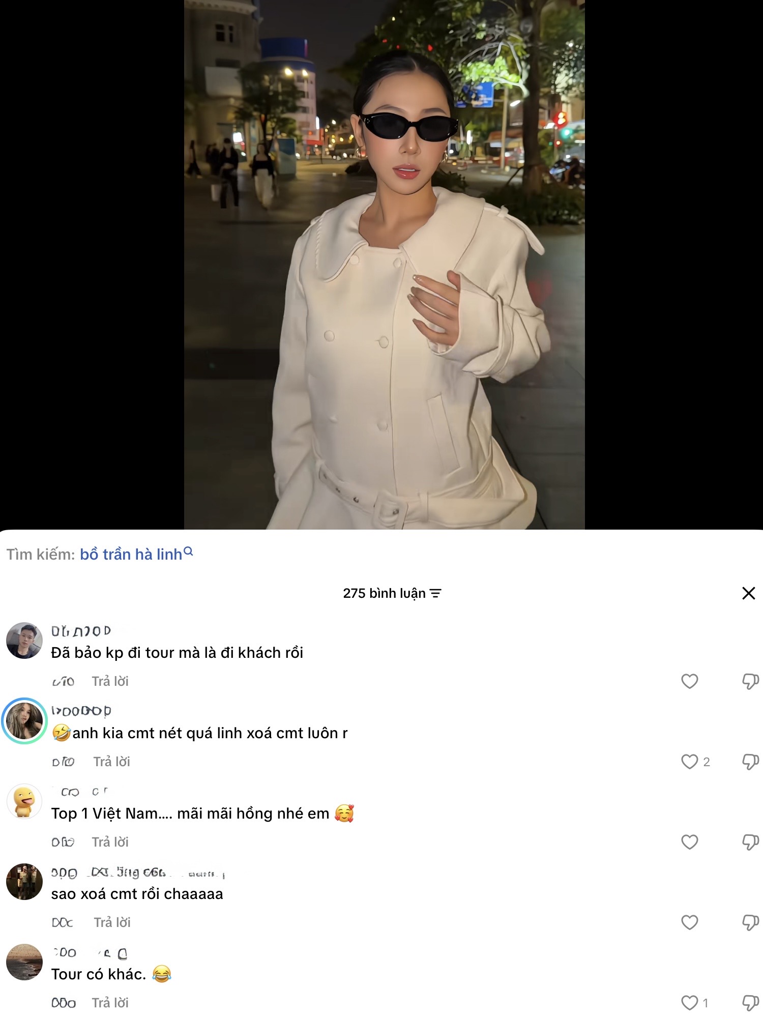 Trần Hà Linh with her boyfriend