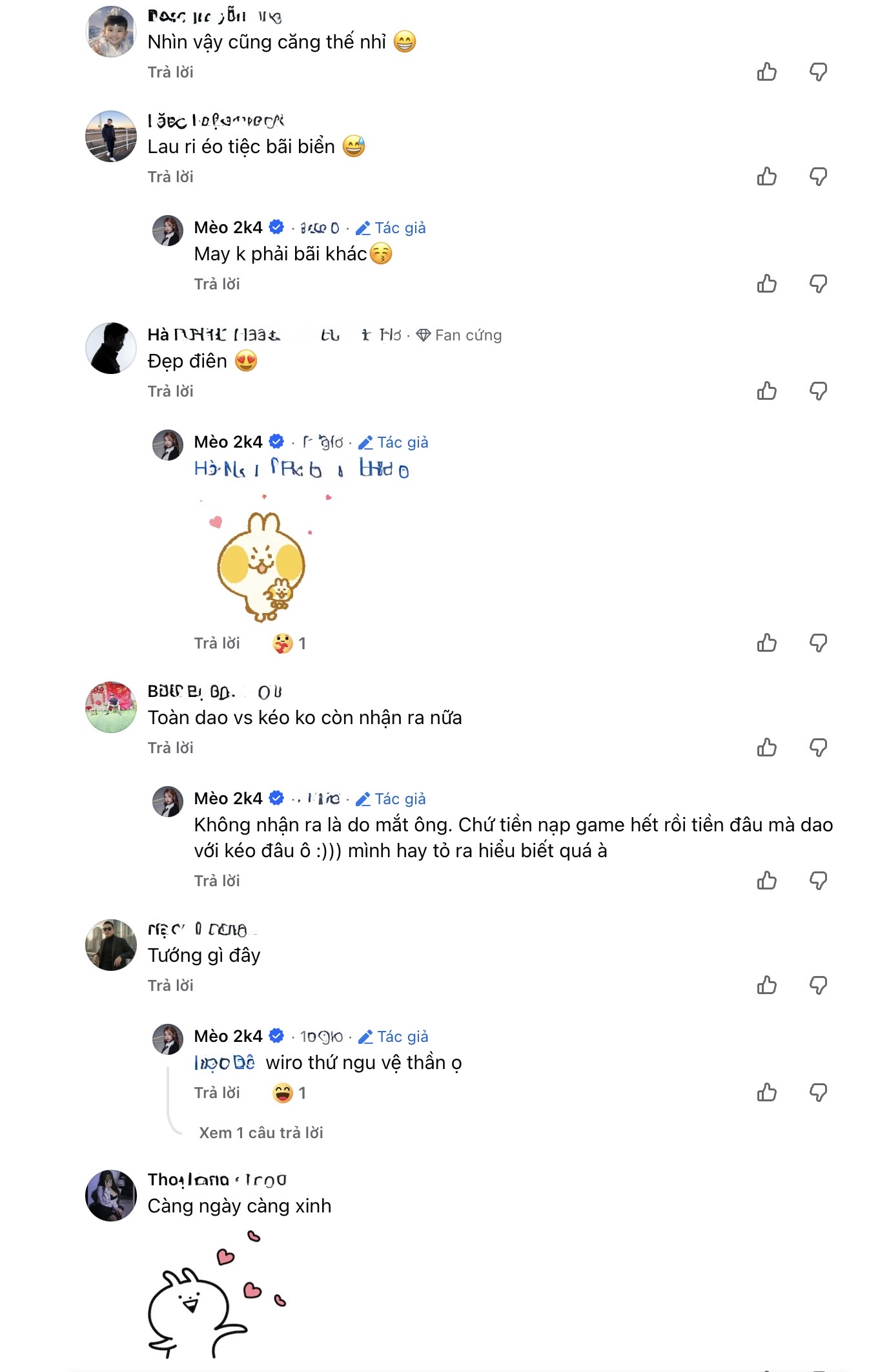 Streamer Mèo 2k4 Shuts Down Plastic Surgery Rumors with Game Meme 2 Mèo 2k4 responding to surgery rumors in comments