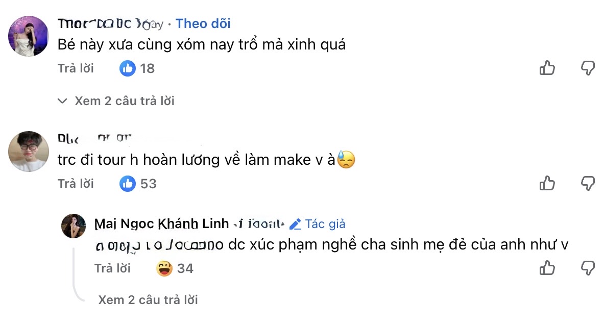 Khanh Linh responding to comments