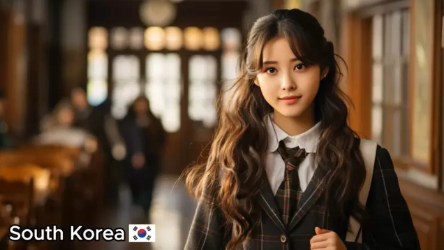 AI-generated Asian schoolgirl