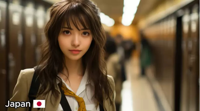 AI schoolgirl image from Asia