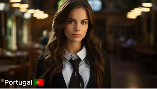AI schoolgirl from Europe