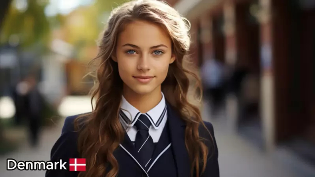 AI schoolgirl from Europe