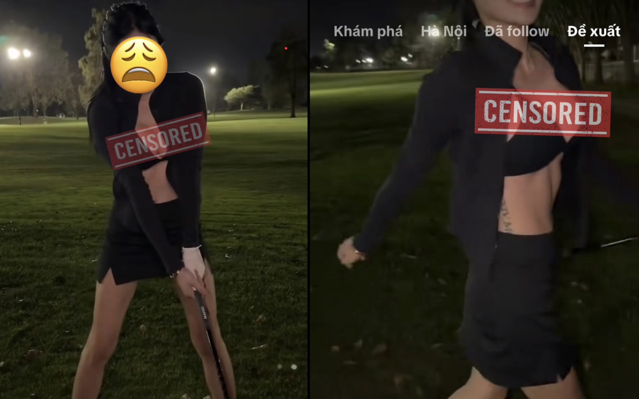 Golf Outfit Sparks Backlash Over Revealing Look 2 Revealing golf outfit on course