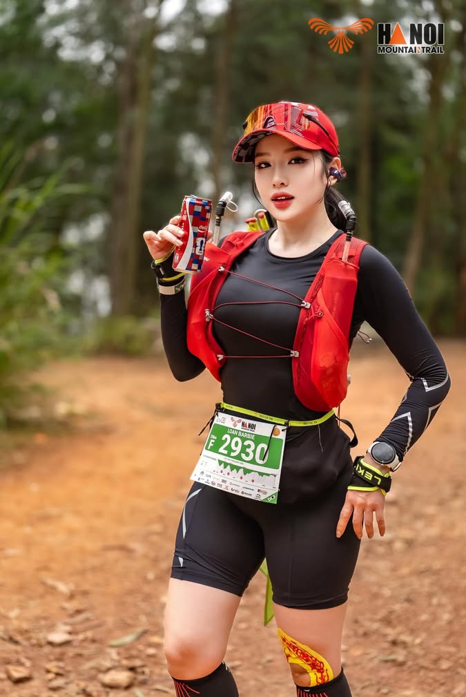 Loan Barbie running outdoors