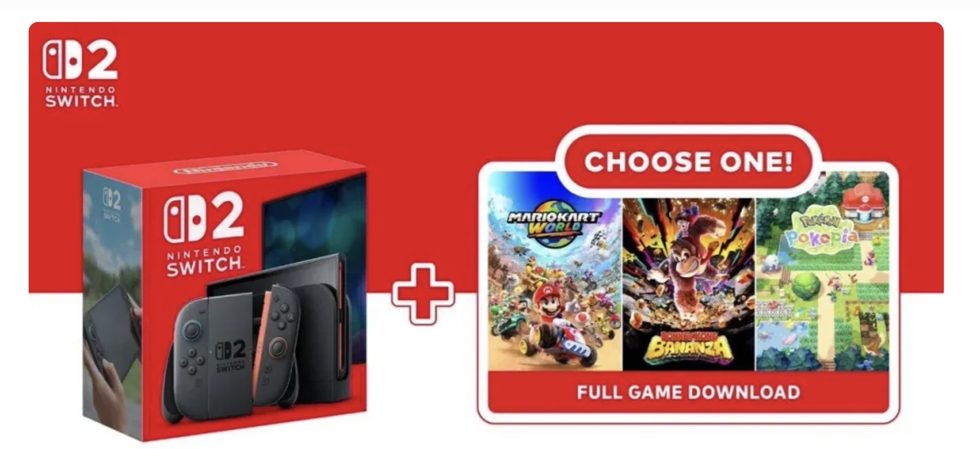 Nintendo Switch 2 console and game bundle