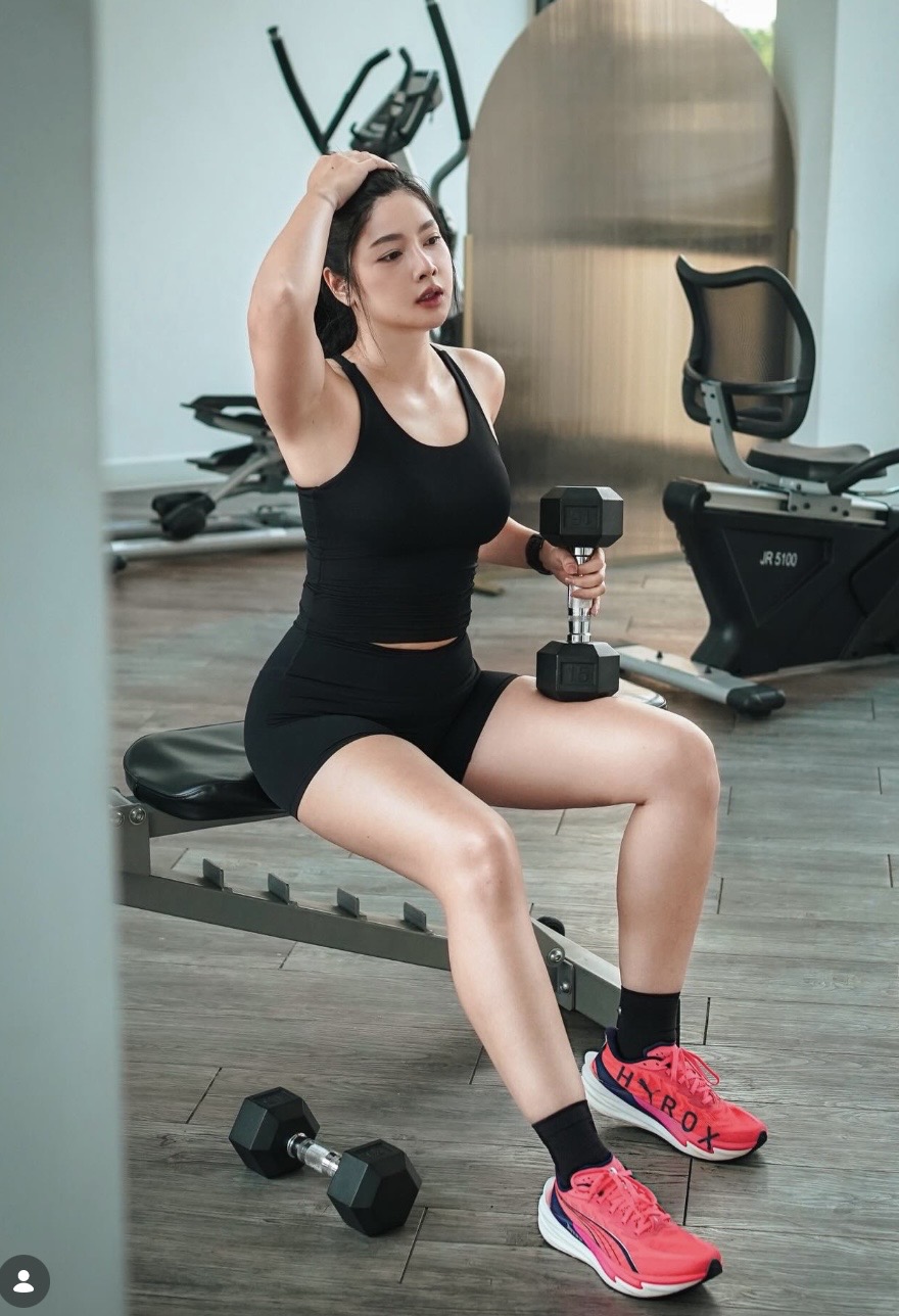 Meet Nahmfah: The Stunning Runner With a Hardcore Training Routine 6 Nahmfah doing yoga