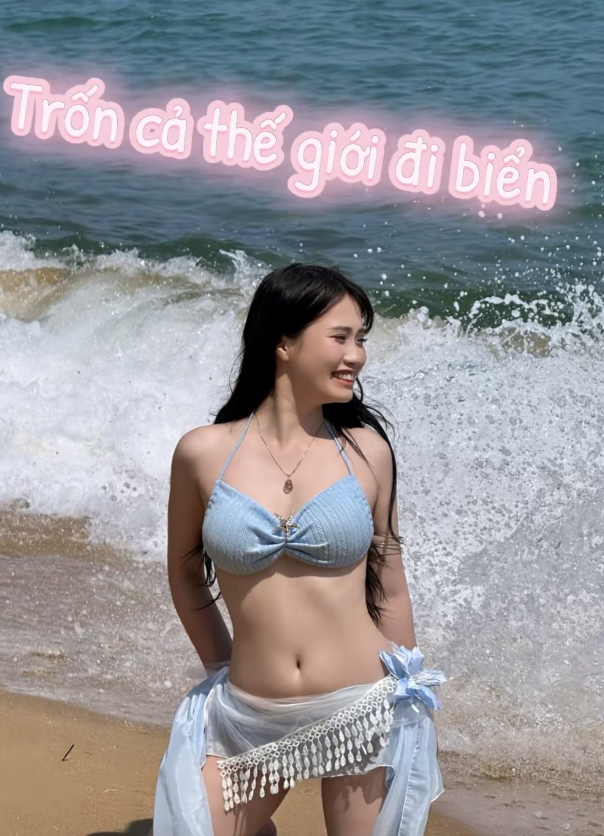 Teacher Dung ready for her beach trip