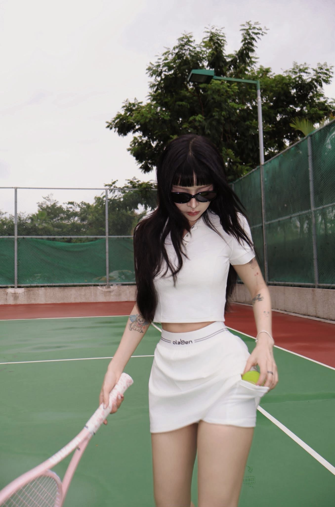 TikTok Star Ciin Stuns in Sleek Tennis Outfit 5 Ciin in tight tennis outfit