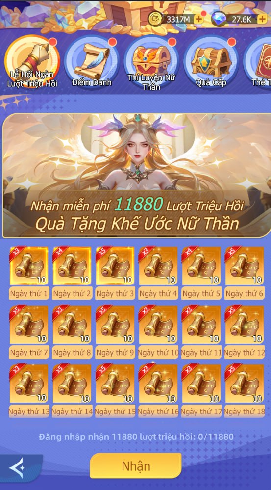 Thần Ma Arena rewards