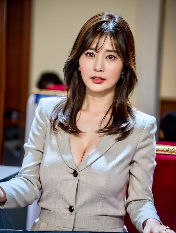 AI female boss with blazer and confident look