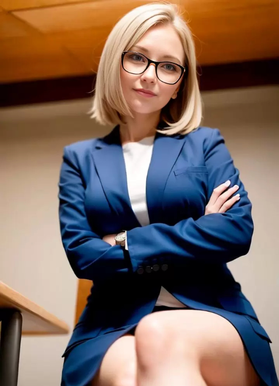 AI female boss with confident expression