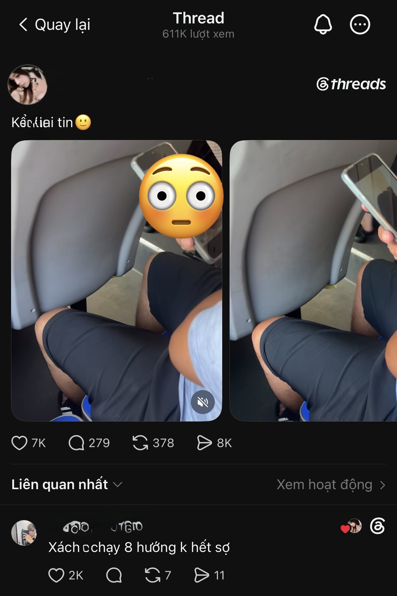 Man watching explicit video on phone in public transit