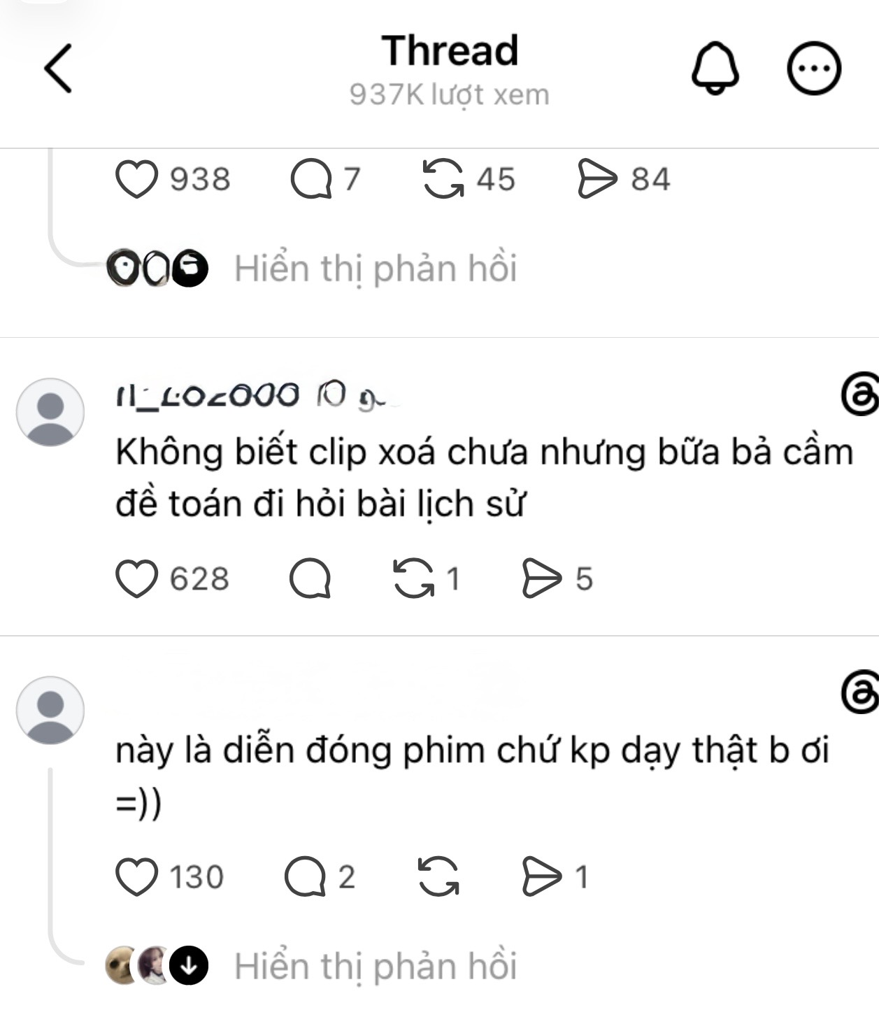 Comments criticizing Le Bong's staged content