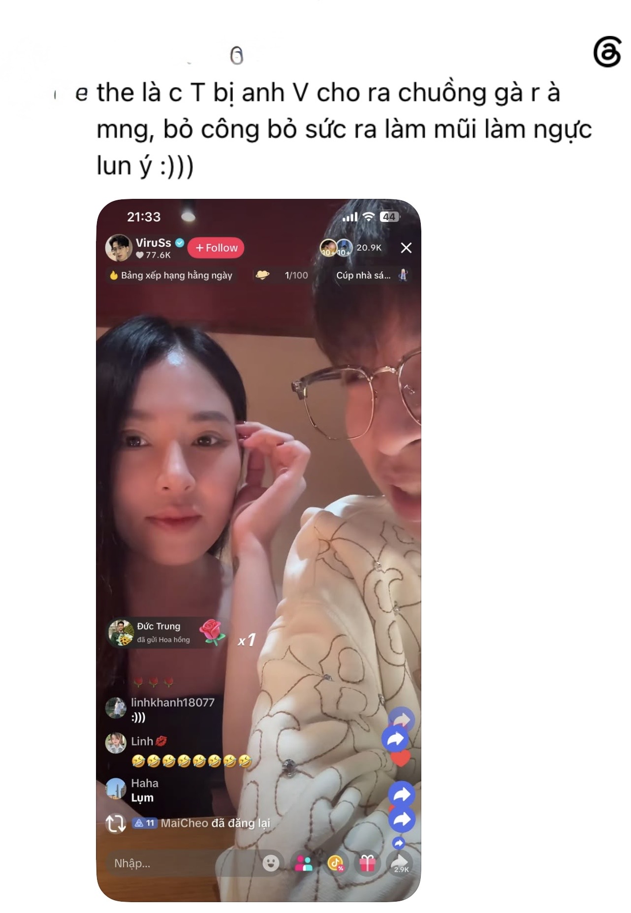 ViruSs livestream with mystery girl