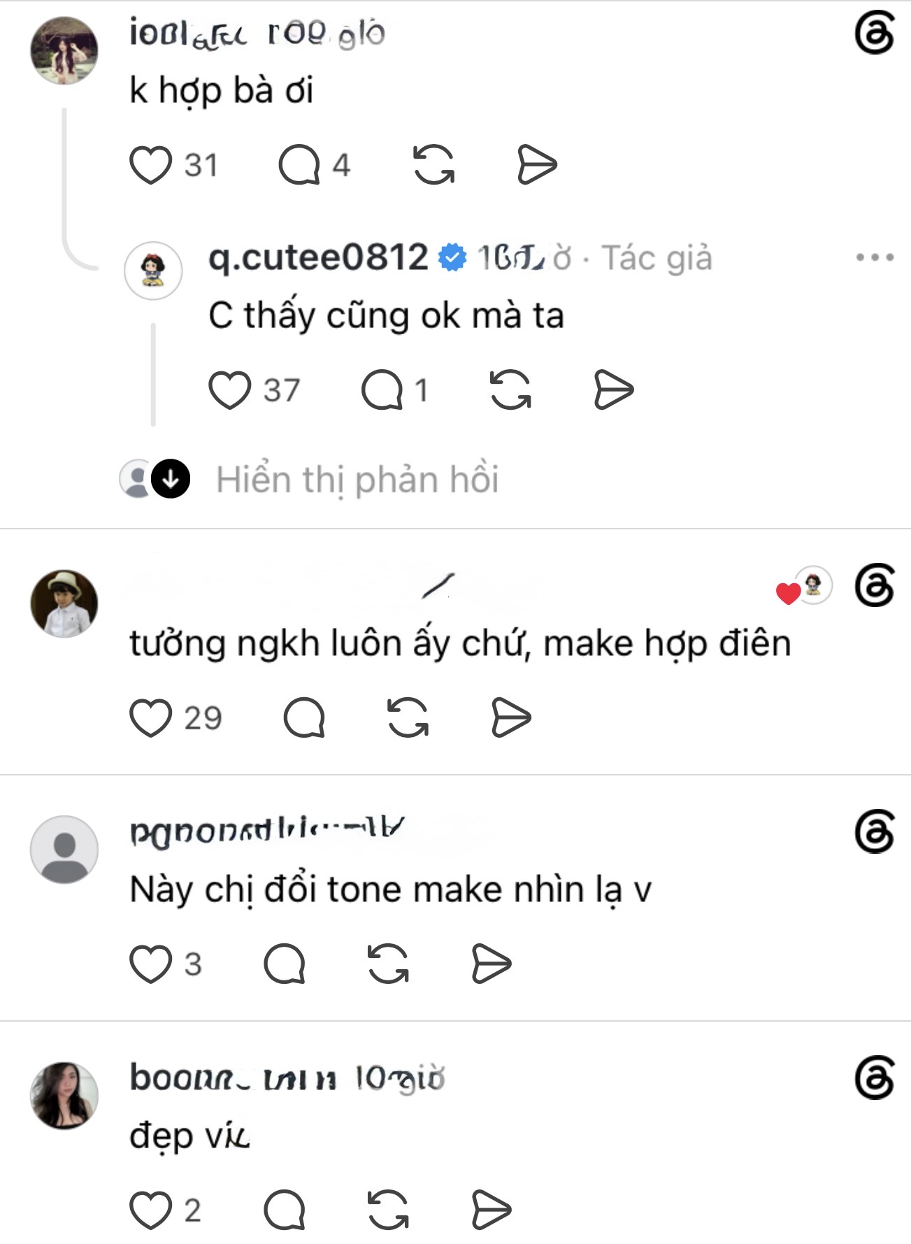 Quỳnh Alee's previous fresh look