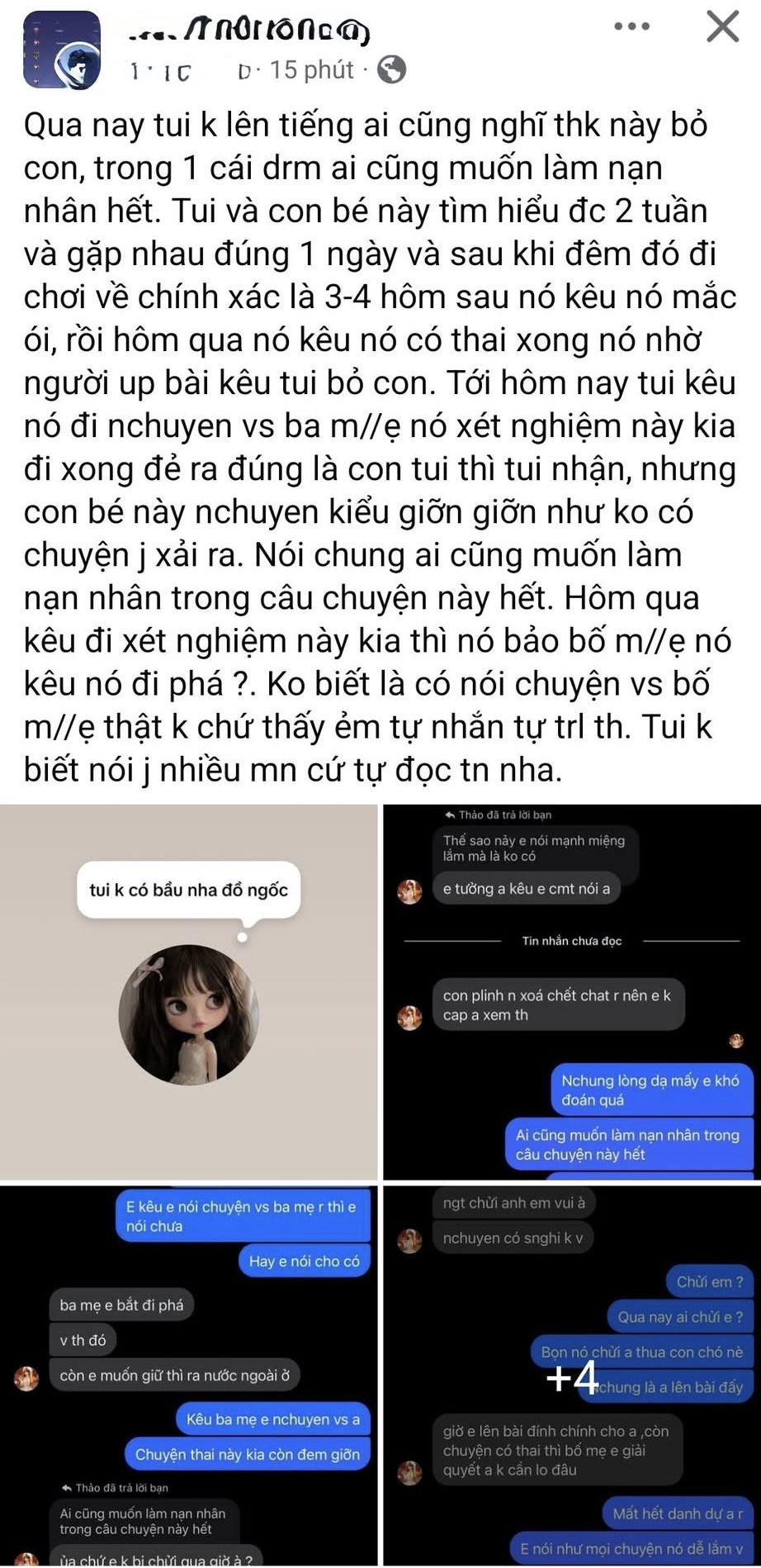 Chat evidence shared by the player