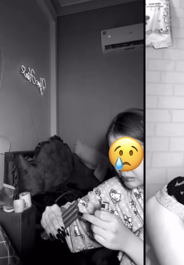 16-Year-Old Licks Burning Candle on Livestream for PK Punishment 2 Close-up of girl licking flame on livestream