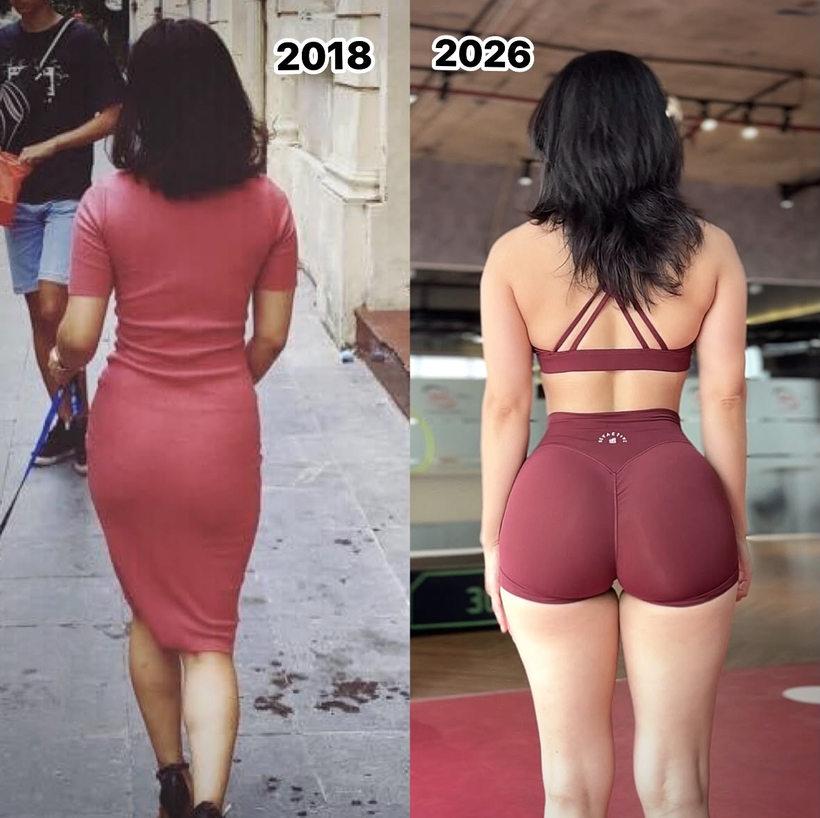Gym Babe Thaomeovo Stuns Fans with Curves and Surprising Reply 2 Thaomeovo showing off hourglass figure in gym wear