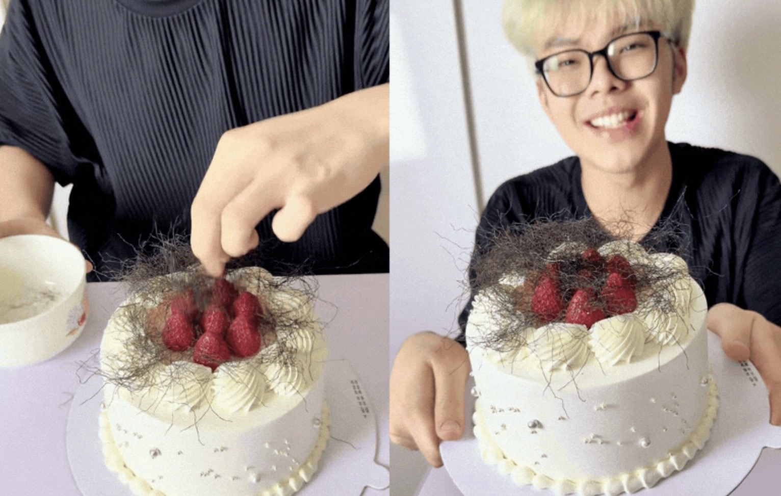 The Creepiest Cake Trend Taking Over TikTok 3 TikToker reacting to fairy hair cake