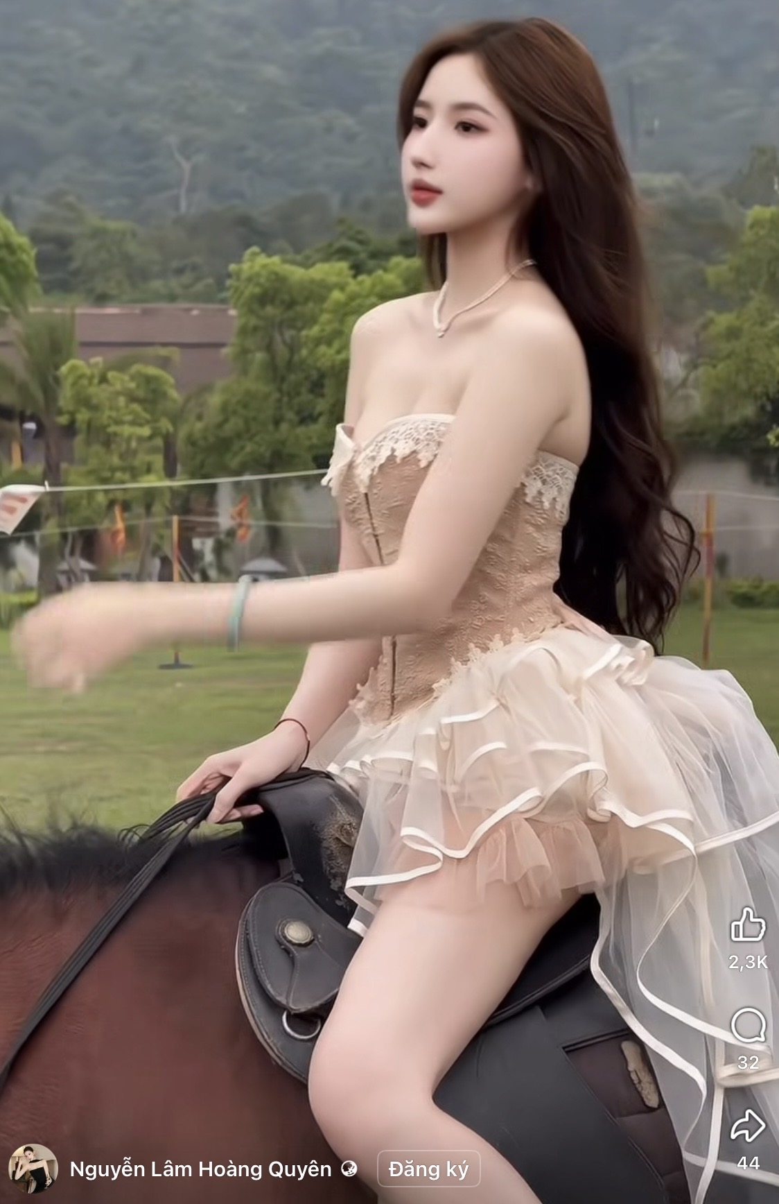 Young Woman’s Horse Riding Clip Sparks Deep Nostalgia 3 Woman riding horse with flowing hair