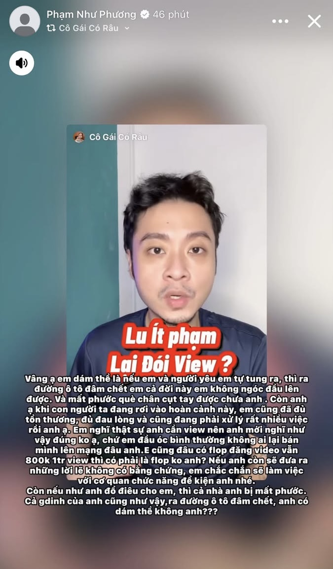 "Bearded Girl" Sparks Backlash Over Louis Pham Drama, Faces Fierce Rebuttal 1 img9865 070450 1783915777127 178391577783479953446