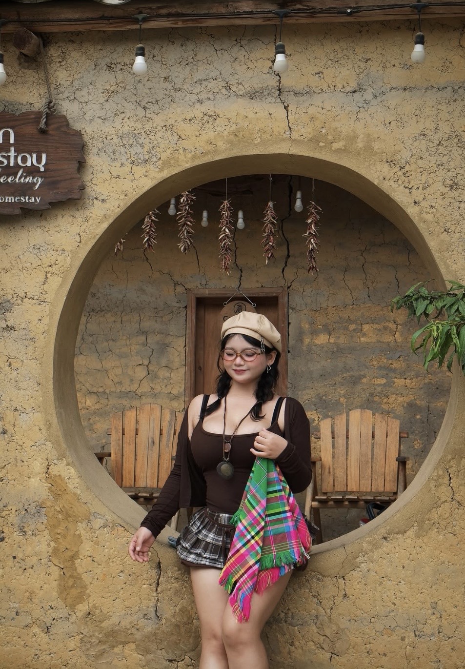 Hotel Management student posing at Lô Lô Chải