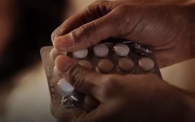 Sleeping pills crushed into powder